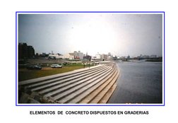 ELEMENTOS  DE  CONCRETO DISPUESTOS EN GRADERIAS
