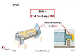 4
HGRS                                                  Tikaria_Mill Workshop
SEPT-07
EDM
EDM =
End Discharge Mill
Product di