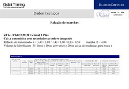Global Training.
The finest automotive learning
Dados Técnicos
O 500 UA / MA 
Articulado
ZF 6 HP 602 NMOT Ecomat 2 Plus