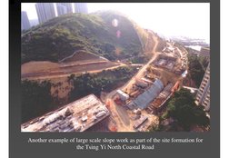 Another example of large scale slope work as part of the site formation for 
the Tsing Yi North Coastal Road
