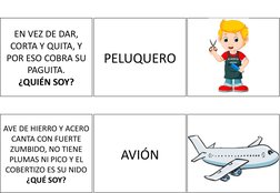 EN VEZ DE DAR, 
CORTA Y QUITA, Y 
POR ESO COBRA SU 
PAGUITA.
¿QUIÉN SOY?
PELUQUERO
AVE DE HIERRO Y ACERO 
CANTA CON FUERTE 
Z
