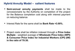 Annuity Model Hybrid Annuity Model for Highways | PDF | Public–Private Partnership ...