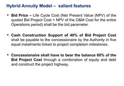 Annuity Model Hybrid Annuity Model for Highways | PDF | Public–Private Partnership ...