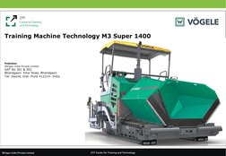 CTT Center for Training and Technology
Wirtgen India Private Limited
Training Machine Technology M3 Super 1400
Publishe
