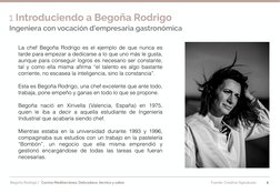 Begoña Rodrigo |   Cocina Mediterránea: Delicadeza, técnica y sabor 
1 Introduciendo a Begoña Rodrigo
4
La chef Begoña Rodrig