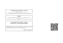 UNIVERSIDADE NOVE DE JULHO - UNINOVE
Secretaria Geral – Setor de Registro de Diplomas
Diploma registrado sob nº 125624 , livr