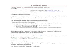 www.JavaEra.com 
 
variable number of conditions to be placed upon the result set. 
Example : 
List employees = session.creat