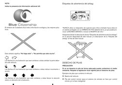 NOTA
Indica la presencia de información adicional útil.
El símbolo de Ciudadanía Azul indica información ecológica y las mejo