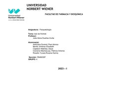 FACULTAD DE FARMACIA Y BIOQUÍMICA
Asignatura:  Fisiopatología
Tema: test de findrisk
Profesor:
Julia Alicia Dueñas Zurita
Alu