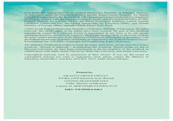 First Published 
 
by 
the Federal 
Democratic Republic
 
of Ethiopia, Ministry
 
 
Education, under the General Education Qu