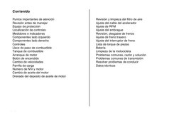ITALIKA  
 
 
 
 
 
 
 
 
 
 
 
 
 
Contenido 
 
 
Puntos importantes de atención  
 
 
Revisión antes de manejar  
 
 
 
Equ