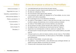 2
ThermoMatic multifunción
	
Antes de empezar	 2
	
Seguridad en el uso	 3 
	
Garantía y características	 4
	
Instrucciones bá