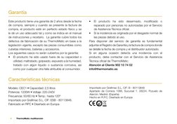 4
ThermoMatic multifunción
Modelo: CEC1 • Capacidad: 2,5 litros
Potencia: 1200W • Voltaje: 220-240V
Frecuencia: 50/60 Hz • Te