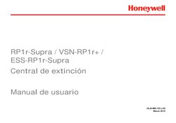 RP1r-Supra / VSN-RP1r+ / 
ESS-RP1r-Supra
Central de extinción
Manual de usuario
HLSI-MN-103 v.05
Marzo 2015

