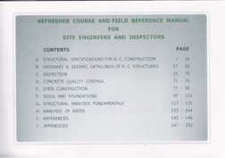 Refresher Course and Field Reference Manual For Site Engineers ...