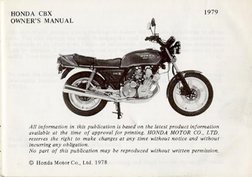 Honda CBX 1000 1979 Seis Cilindros Six Cylinder Owner's Manual | PDF