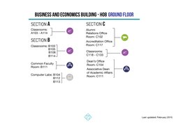 Last updated: February 2015
7
Classrooms:
A103 - A114
Business and Economics Building - h08 ground floor
A

B


B114
B108