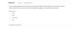 /
Pregunta 5
Incorrecta
Puntúa 0,00 sobre 1,00
Una vez creada la página web en el disco duro es preciso enviarla desde nuestr