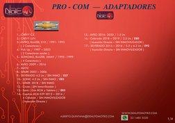 PRO - COM  — ADAPTADORES
WWW.DDAUTOMOTRIZ.COM
ALBERTO.QUINTANA@DDAUTOMOTRIZ.COM
33 1485 3520
1.- CHEVY C2.