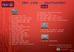 PRO - COM  — ADAPTADORES
WWW.DDAUTOMOTRIZ.COM
ALBERTO.QUINTANA@DDAUTOMOTRIZ.COM
33 1485 3520
3/4
1.- PICK UP Z24 1986 – 1990