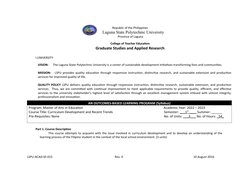 Republic of the Philippines
      Laguna State Polytechnic University
          Province of Laguna
College of Teac