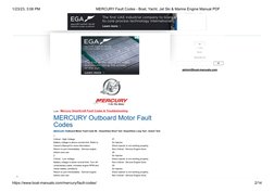 Mercury Outboard Fault Codes Guide | PDF | Throttle | Ignition System