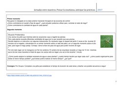 Jornadas entre maestros. Pensar la enseñanza, anticipar las prácticas.  2017 
 
 
Primer momento  
Recuperar lo trabajado e