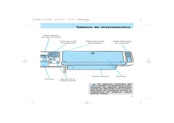 9
Tablero de instrumentos
Radio receptor 
(ver guía de audio)
Panel de control 
de calefacción
Rejilla direccional 
de ventil