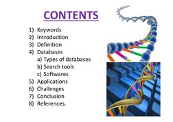 CONTENTS
1) Keywords
2) Introduction
3) Definition
4) Databases
a) Types of databases
a) Types of databases
b) Search tools