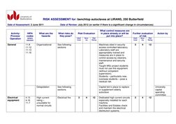 Autoclave Risk Assessment Report | PDF | Risk | Burn