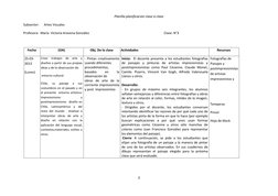 Planificación de Artes Visuales Secundaria | PDF | Impresionismo | Pinturas