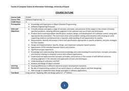 Faculty of Computer Science & Information Technology, University of Gujrat 
 
 
1 
COURSE OUTLINE 
Course Code 
CS-643 
Cours