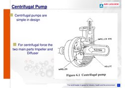 3
The world leader in gases for industry, health and the environment
Centrifugal Pump
Centrifugal pumps are
simple in design
