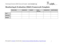 M&E Framework Template Guide | PDF