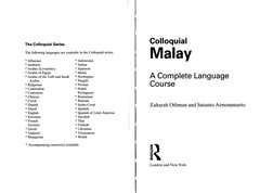 Colloquial Malay | PDF