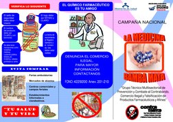 “Grupo Técnico Multisectorial de 
Prevención y Combate al Contrabando, 
Comercio Ilegal y Falsificación de 
Productos Farmacé