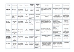 Reflejo 
Sinonimia 
Inicio 
Termino 
Posición 
del Px 
Posición 
del 
Terapista 
Estimulo  
Respuesta  
Persistencia  
SUCCIÓ
