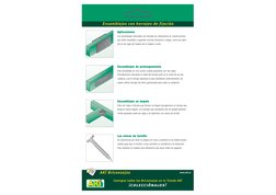 Ensamblajes en ángulo
Para unir vigas o listones que formen un ángulo escogeremos un herraje que
tenga el mismo ángulo. Los h