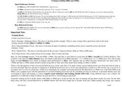 800m and 1500m Training Program Guide | PDF | Aerobic Exercise ...