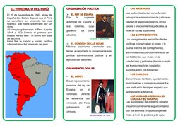 EL VIRREINATO DEL PERÚ
EL VIRREINATO DEL PERÚ
El 20 de noviembre de 1542, el rey de
España don Carlos dispuso que el Perú
se