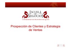 Prospección de Clientes y Estrategia 
de Ventas 
