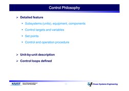 Process Control Philosophy Example Control Philosophy in Ocean Plant Design | PDF | System | Control Theory