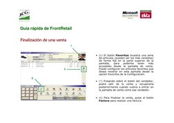 • (6) El botón Favoritos muestra una serie 
de artículos (pueden ser los más vendidos) 
de forma fija en la parte superior de