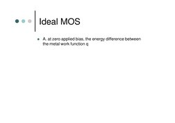 Ideal MOS 
 
 
 
 
 
 A. at zero applied bias, the energy difference between 
the metal work function q 

