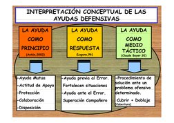 INTERPRETACIÓN CONCEPTUAL DE LAS 
AYUDAS DEFENSIVAS
AYUDAS DEFENSIVAS
LA AYUDA 
LA AYUDA 
LA AYUDA 
COMO 
PRINCIPIO
COMO 
RES