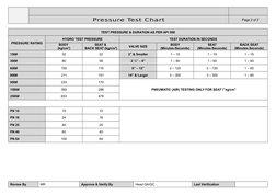 API Pressure Test Standards Chart | PDF | Science & Mathematics | Computers