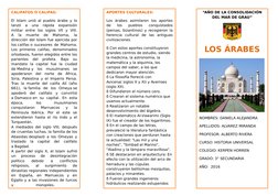 CALIFATOS O CALIFAS:
El Islam unió al pueblo árabe y lo
lanzó  a  una  rápida  expansión
militar  entre  los  siglos  VII  y