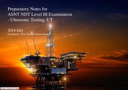 Preparatory Notes for 
ASNT NDT Level III Examination
- Ultrasonic Testing, UT
2014-July
Facilitators: Fion Zhang/ Charliecho