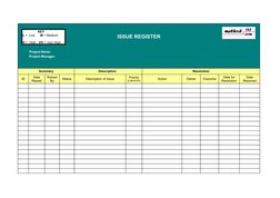 Issue Register Template Overview | PDF