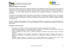 MINISTERIO DE EDUCACIÓN PÚBLICA
Departamento de Especialidades Técnicas.
Educación Integral de la Sexualidad
A partir de las